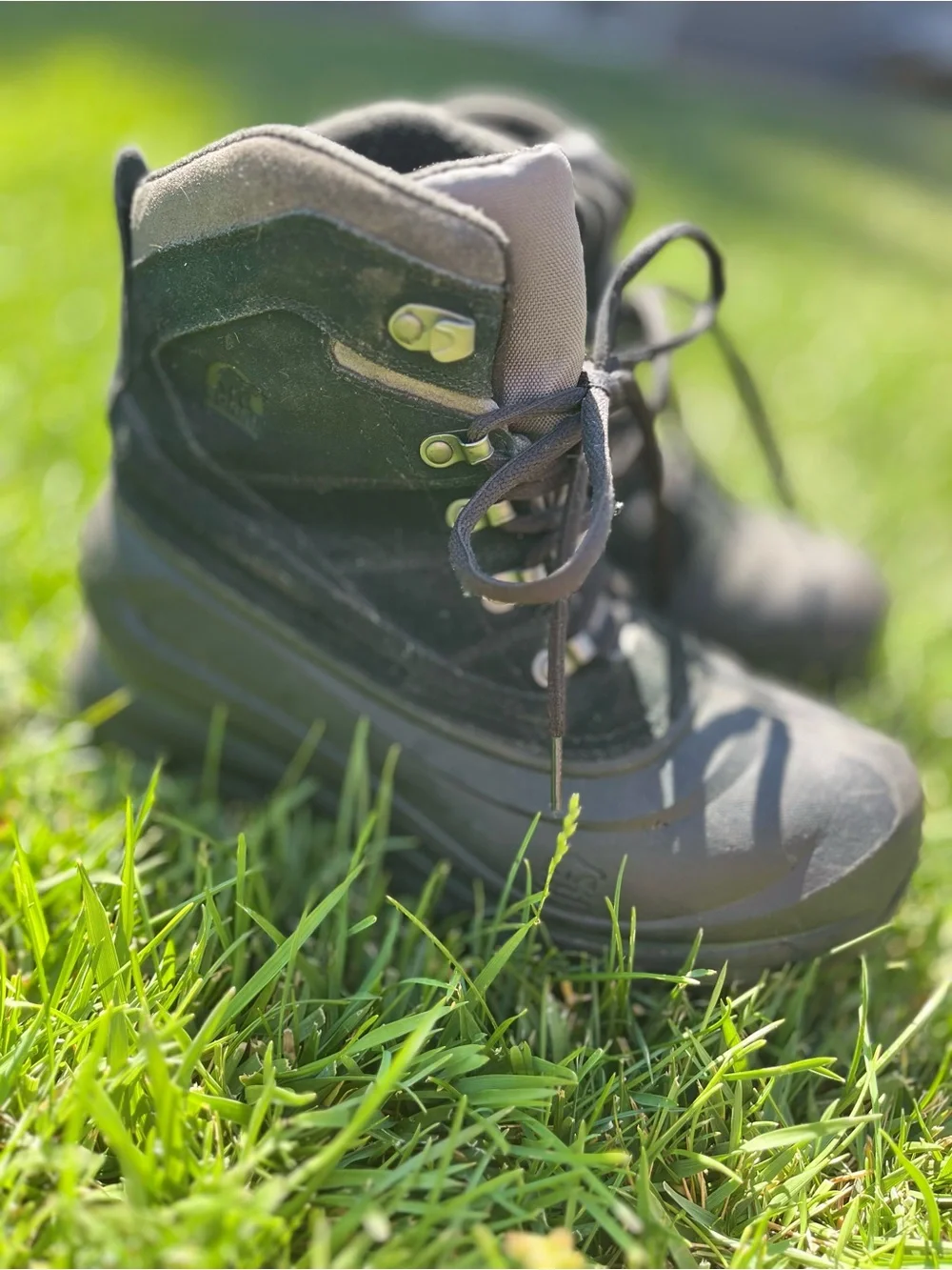 Mens Black Sorel Outdoor Lace-Up Boots